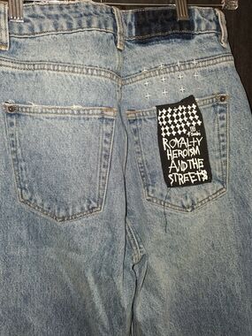 Ksubi Light Blue  Denim Jeans - Royalty Heroism Graphic